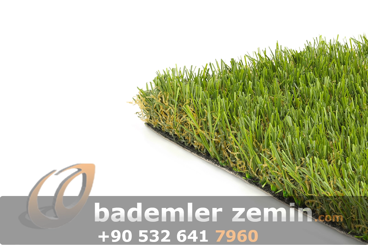 30mm Sarartılmış Yeşil Çim Halı 2350gr - Havuz Kenarı Çim Halı - Görsel 2