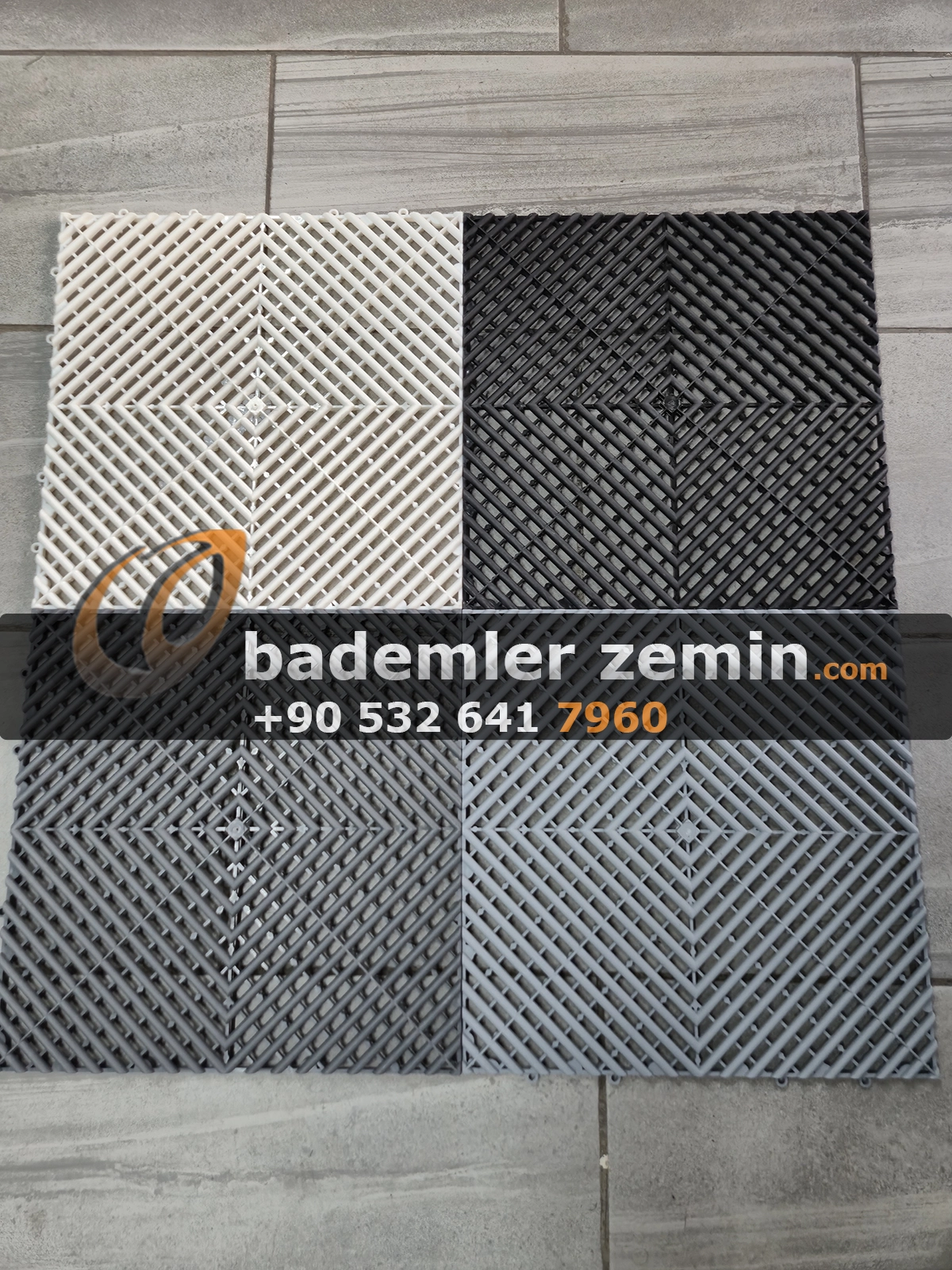 Gri Geçmeli Karo Zemin & Detailing Yer Karo - Görsel 9