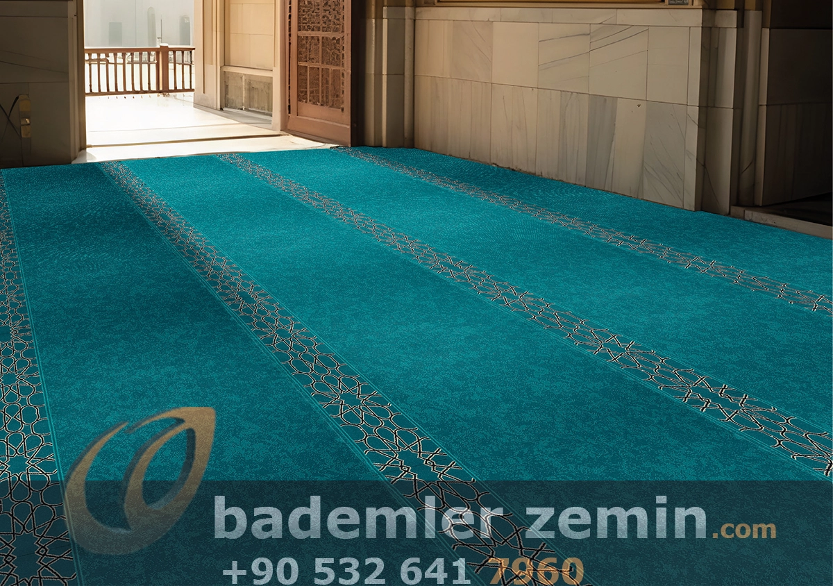 Turkuaz Akrilik Cami Halısı